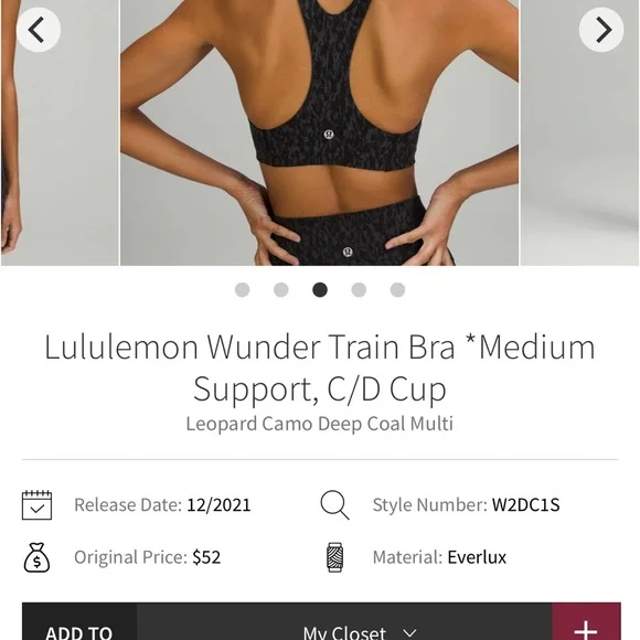 Lululemon Wunder Train Bra size 10 - Picture 11 of 11